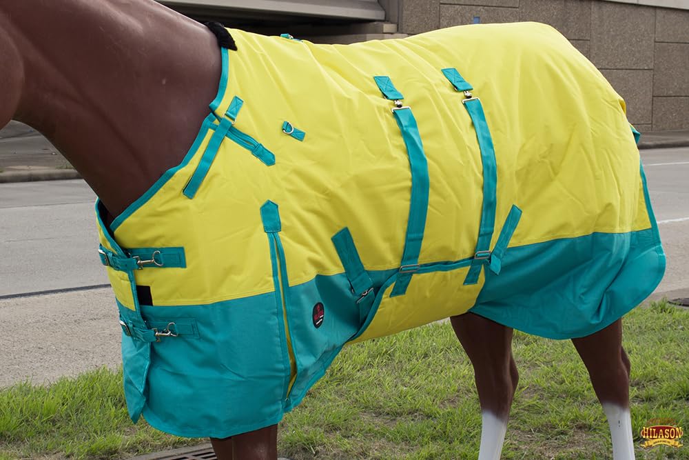 69 Hilason 1200D Winter Waterproof Turnout Horse Blanket Belly Wrap Yellow